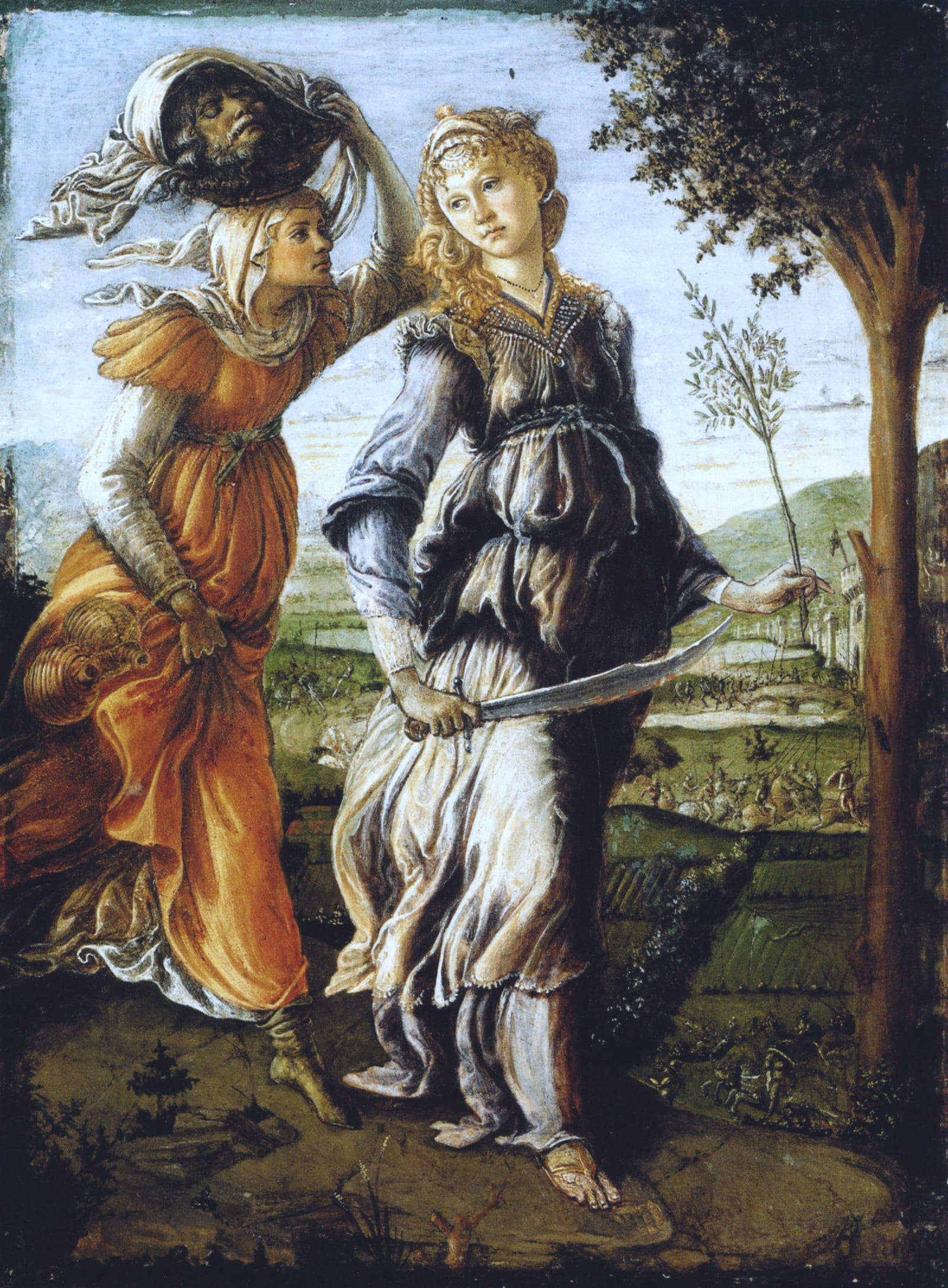 Sandro Botticelli, The Return of Judith to Bethulia, c. 1470–72 — Uffizi, Florence