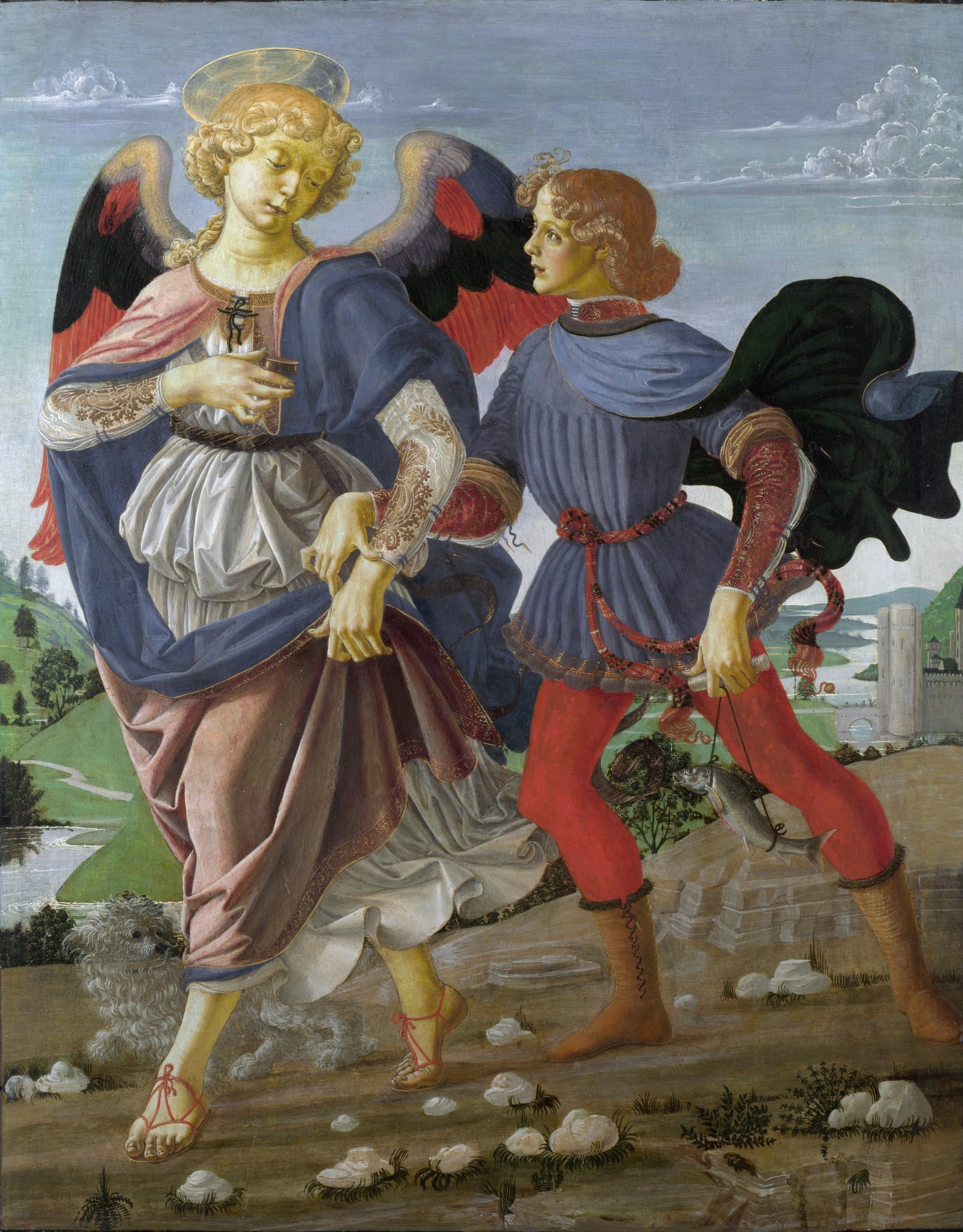 Workshop of Andrea del Verrocchio, Tobias and the Angel, c. 1470–75 — National Gallery, London