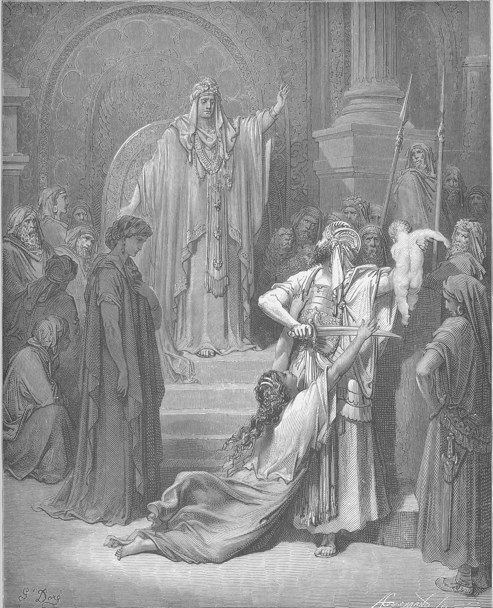 Gustave Doré, The Judgment of Solomon, 1866