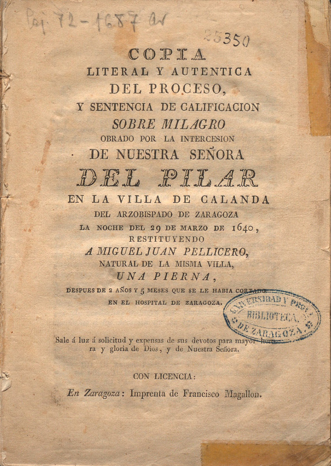 The Miracle of Calanda — Miguel Juan Pellicer's Amputated Leg Restored